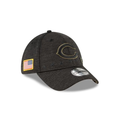 Chicago Bears Gorra | New Era NFL Salute To Service 39thirty Stretch Fit Cap Mexico - Negros
